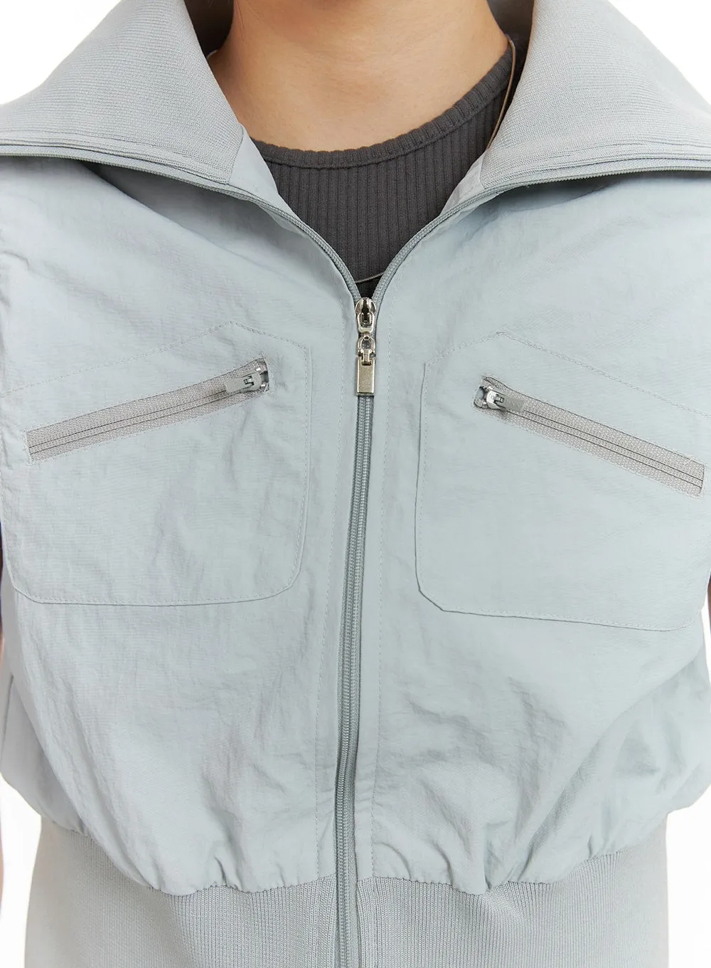Crop Wide Collar Vest CM426 sold by Lewkin product image thumbnail 4