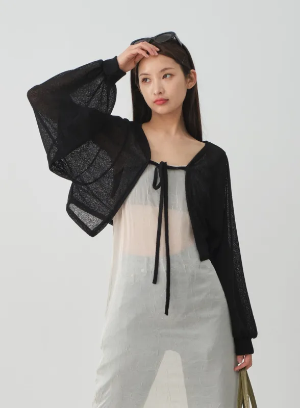 Sheer Loose Fit Bolero CJ08 sold by Lewkin