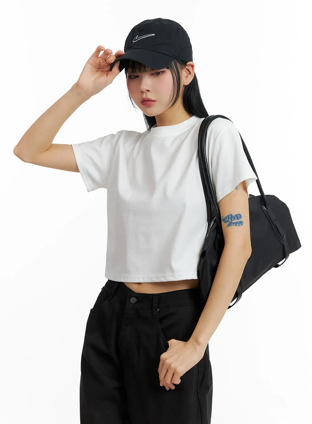 Basic Crop Tee IF402 sold by Lewkin