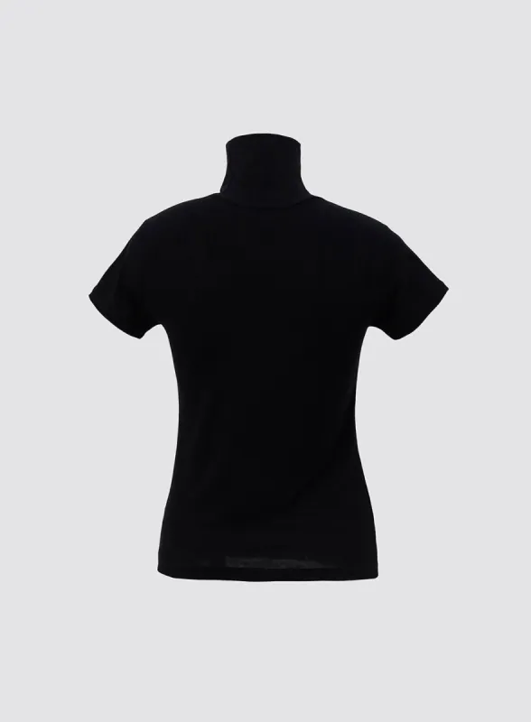 Turtle Neck Short Sleeve Top IO312 sold by Lewkin