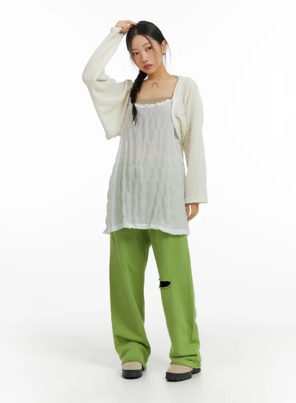 Cut Out Design Sweatpants CF426 sold by Lewkin