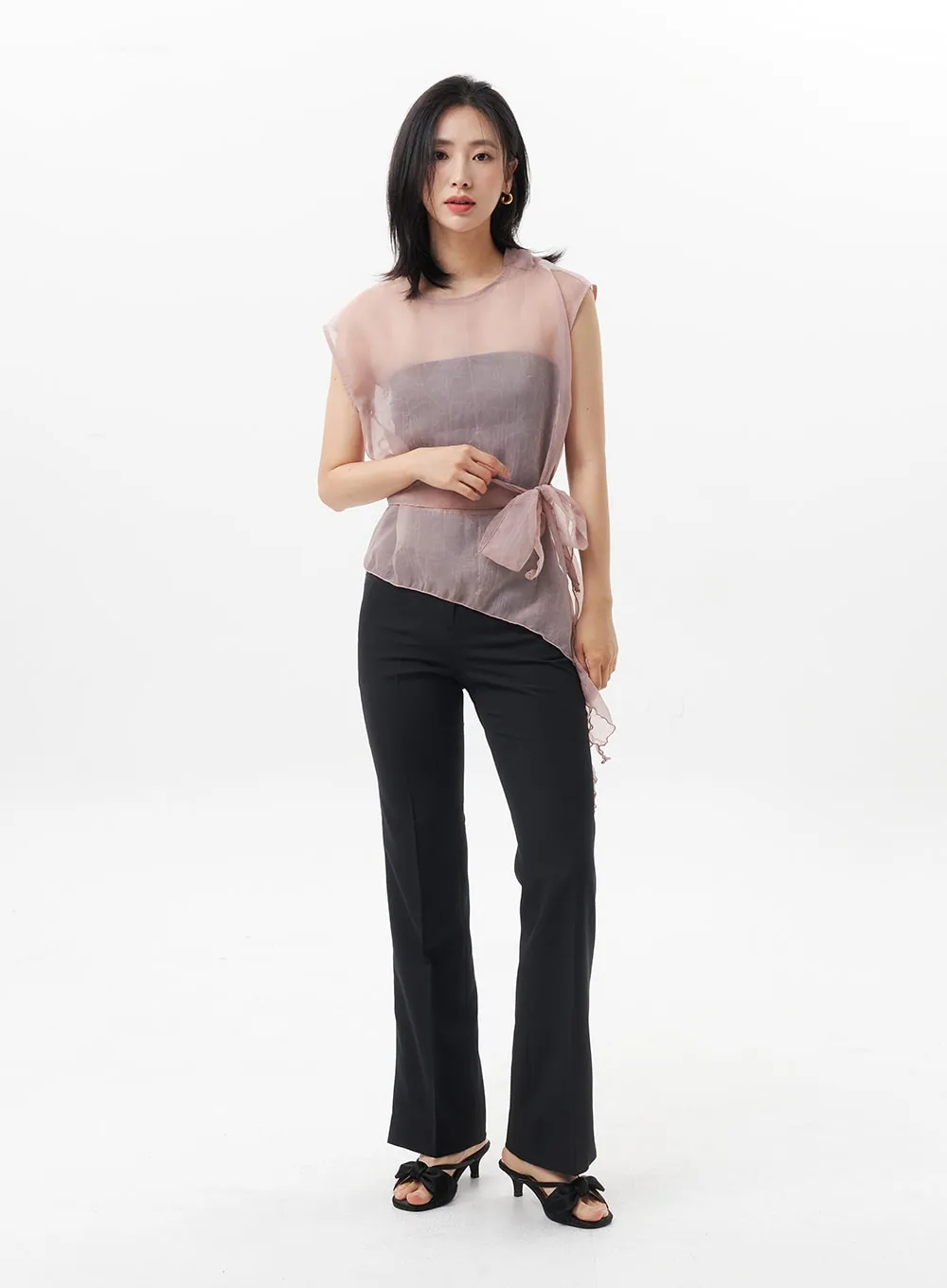 Slim Fit Tailored Pants OL312 sold by Lewkin product image thumbnail 2