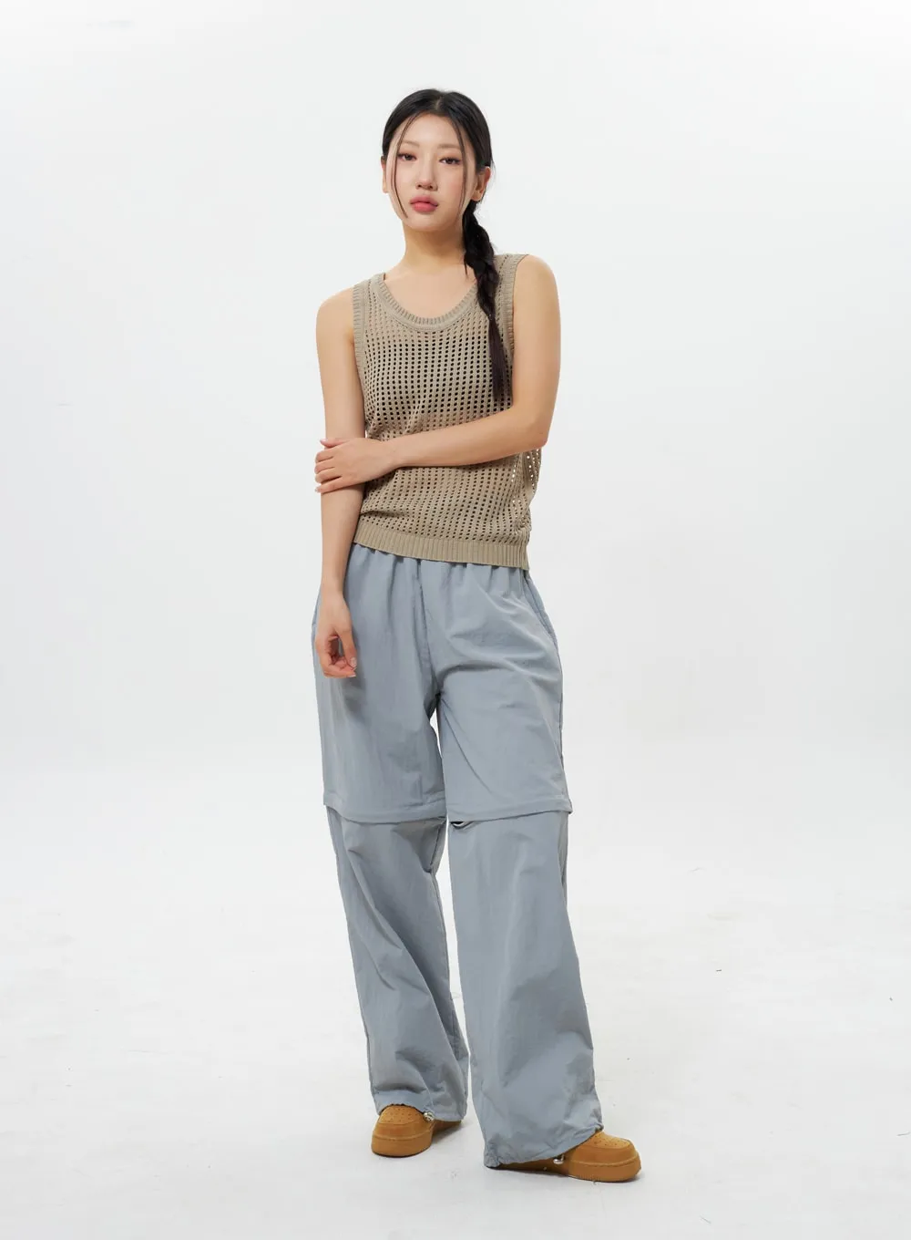 Color Wide Track Pants IY312 sold by Lewkin product image thumbnail 3