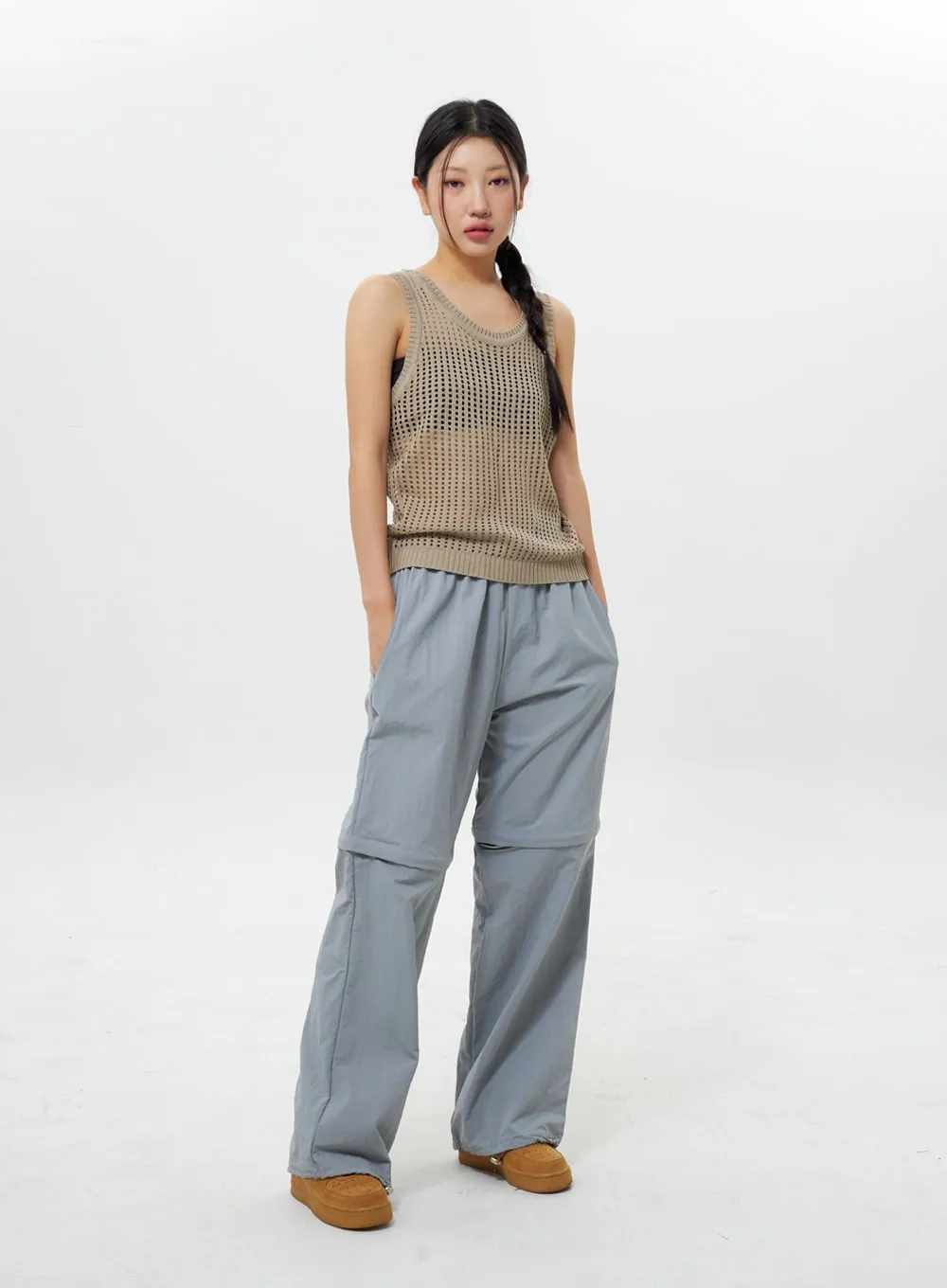 Color Wide Track Pants IY312 sold by Lewkin product image thumbnail 2