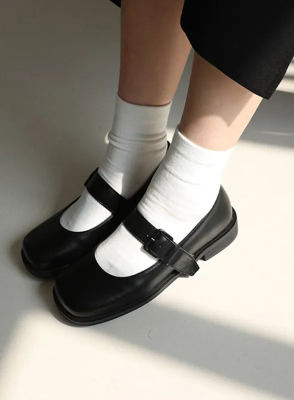 Square Toe Belted Shoes sold by Lewkin