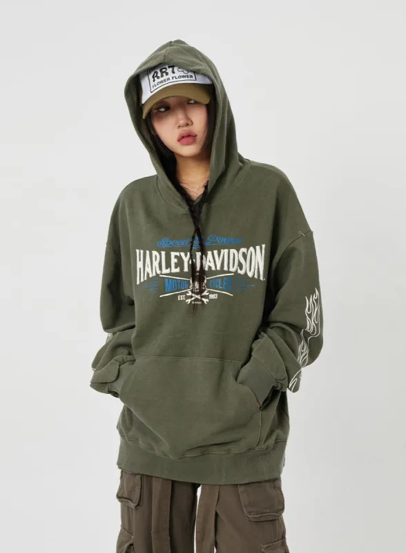 Graphic Oversized Hoodie CF327 sold by Lewkin