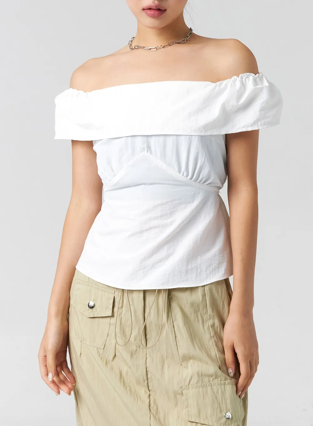 Off-Shoulder Blouse CG303 sold by Lewkin product image thumbnail 2