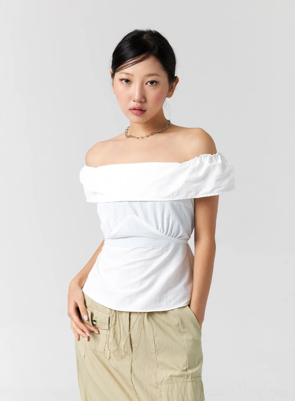 Off-Shoulder Blouse CG303 sold by Lewkin product image thumbnail 5