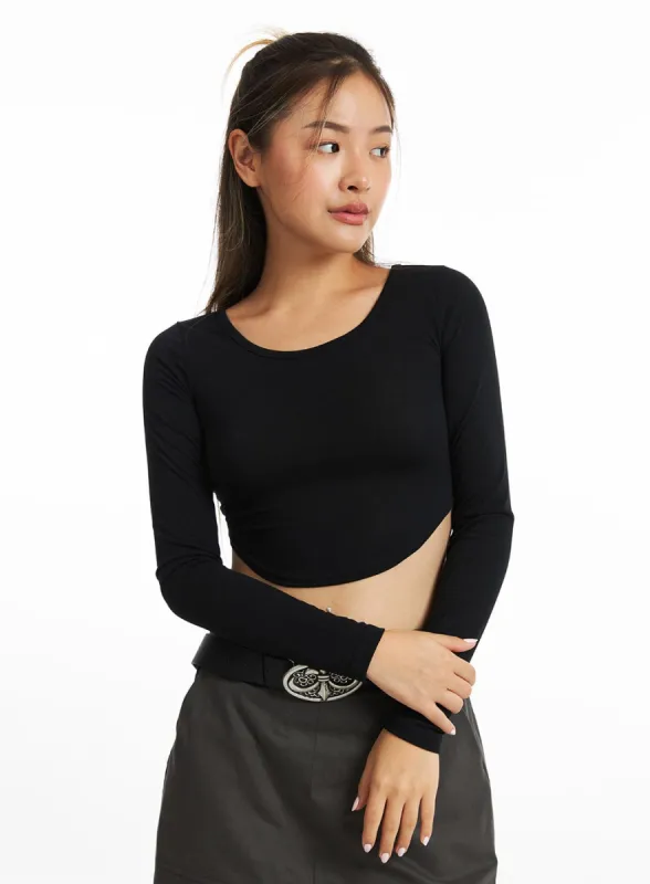 Metro Modern Bare-Midriff Top CO318 sold by Lewkin