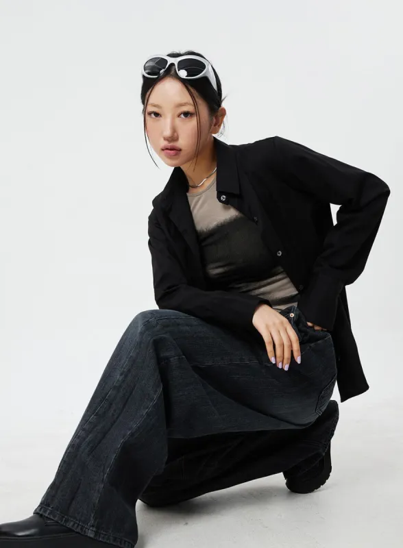 Color Button Shirt CM324 sold by Lewkin