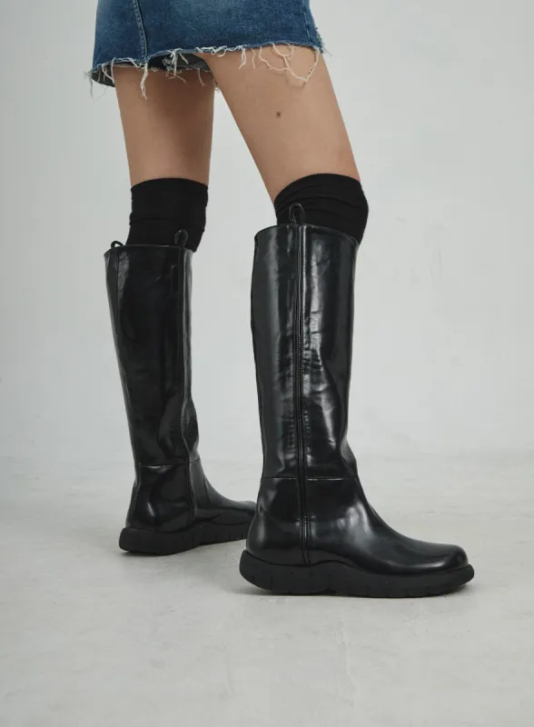 Faux Leather Knee High Boots CD12 sold by Lewkin
