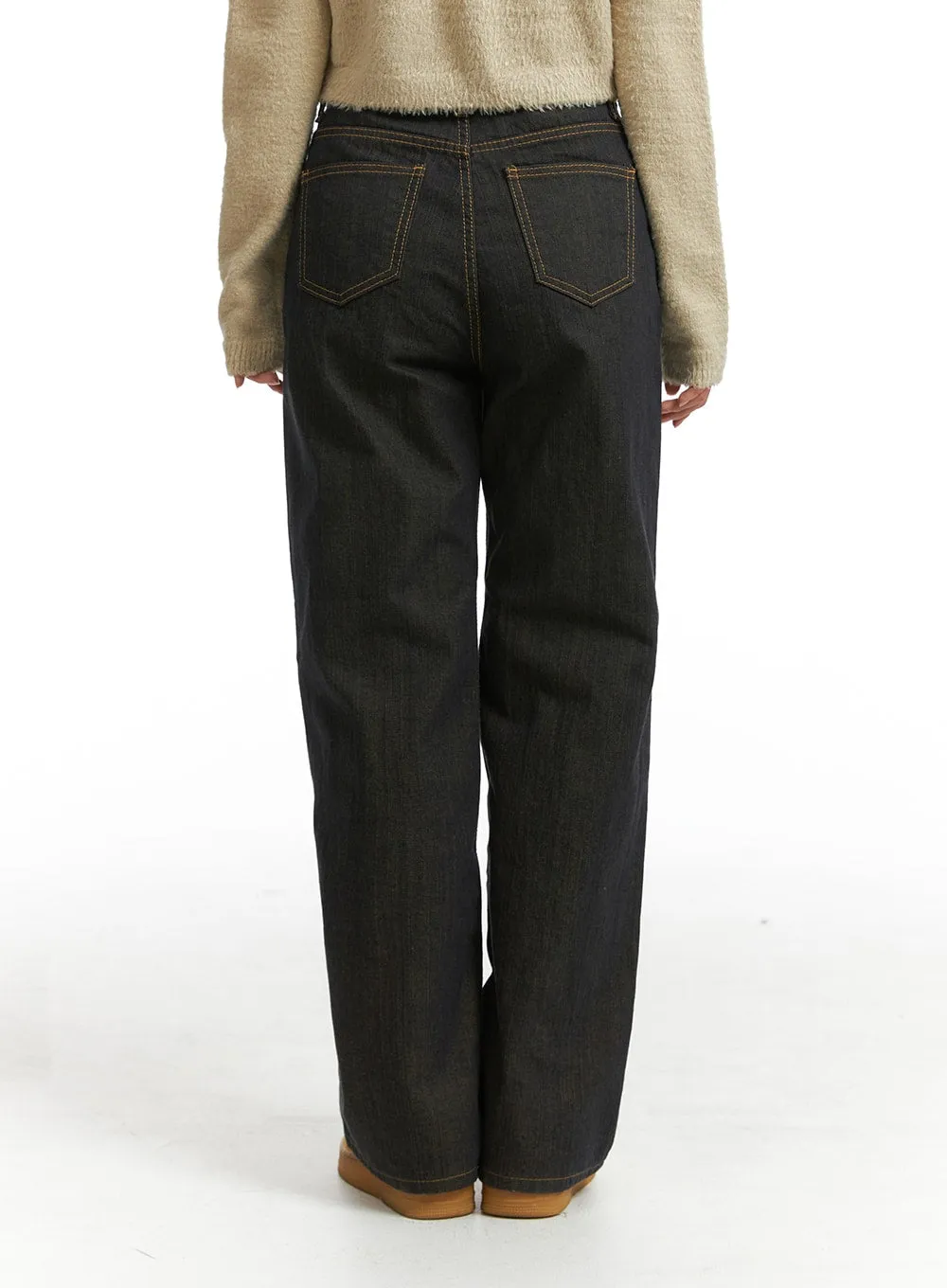 Washed Straight Denim OJ405 sold by Lewkin product image thumbnail 3