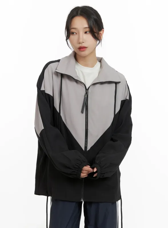 Zip-Up Color Block Jacket CM426 sold by Lewkin