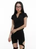 Collared Crop Top CA409 sold by Lewkin
