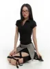 Collared Crop Top CA409 sold by Lewkin