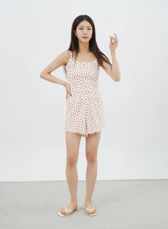 Heart Print Pajama Set IY323 sold by Lewkin