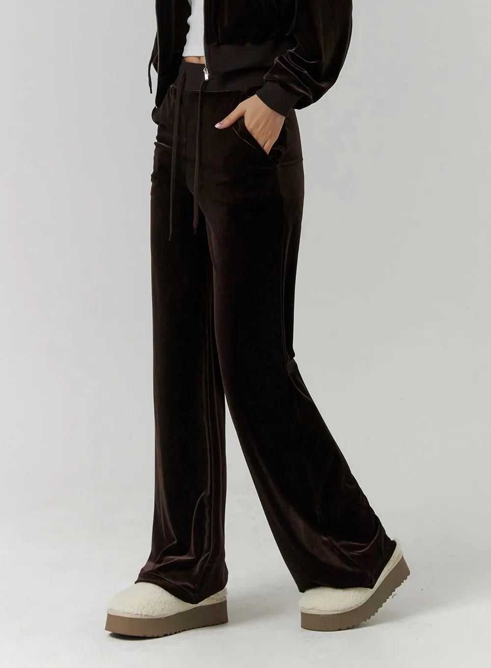 Slim Fit Velvet Pants CD314 sold by Lewkin product image thumbnail 5