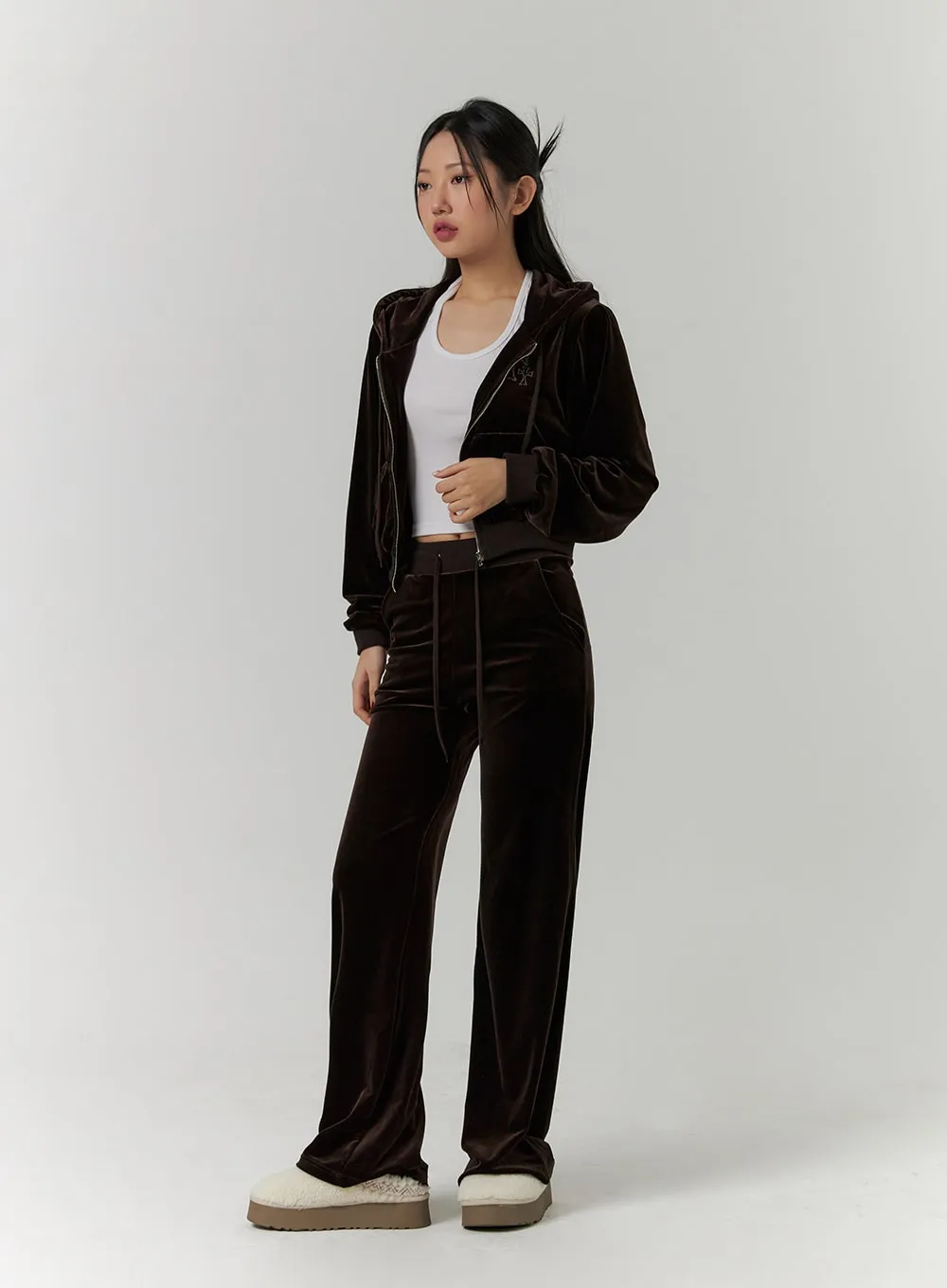 Slim Fit Velvet Pants CD314 sold by Lewkin product image thumbnail 3