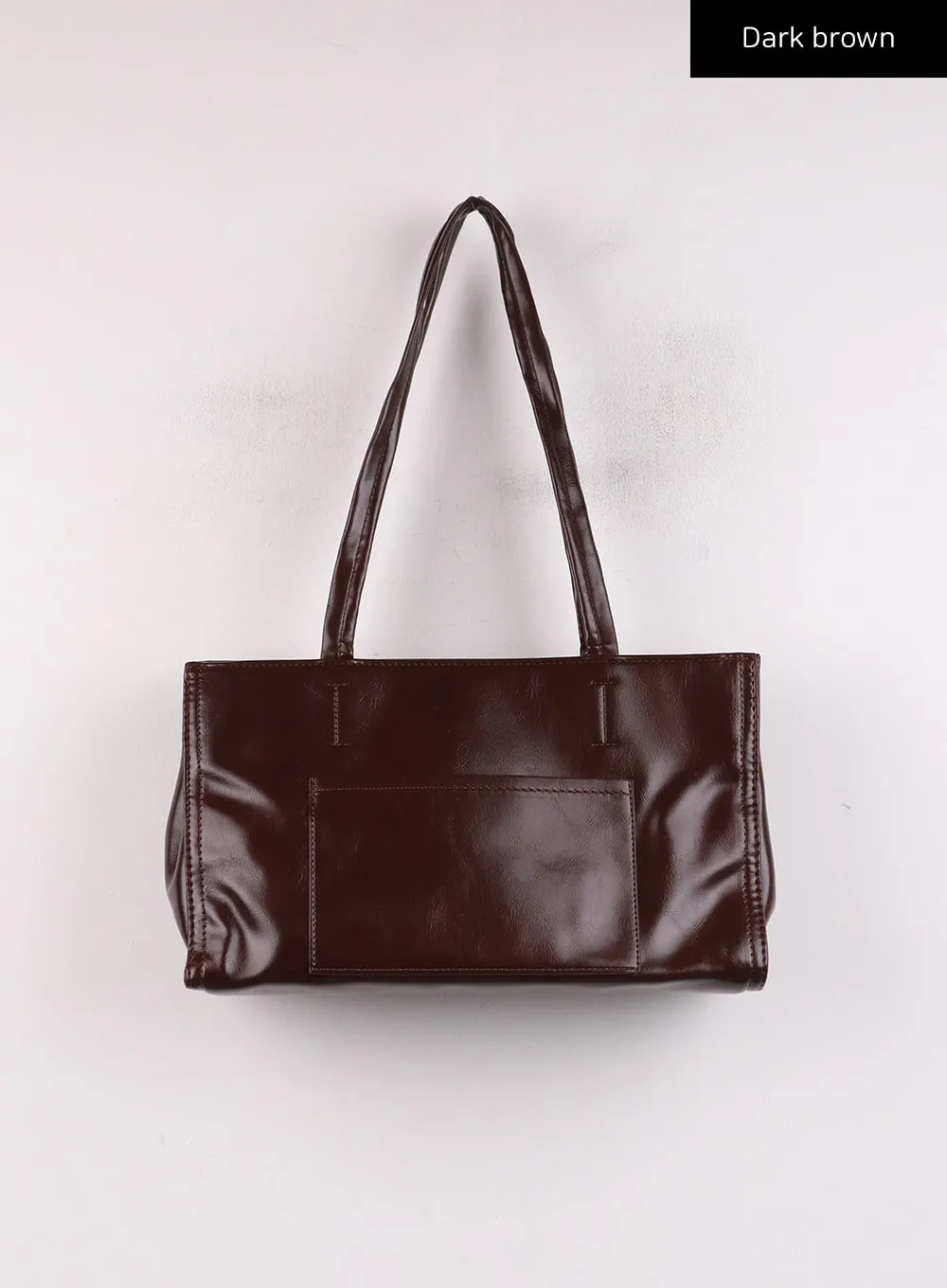 Basic Faux Leather Tote Bag IJ419 sold by Lewkin product image thumbnail 4