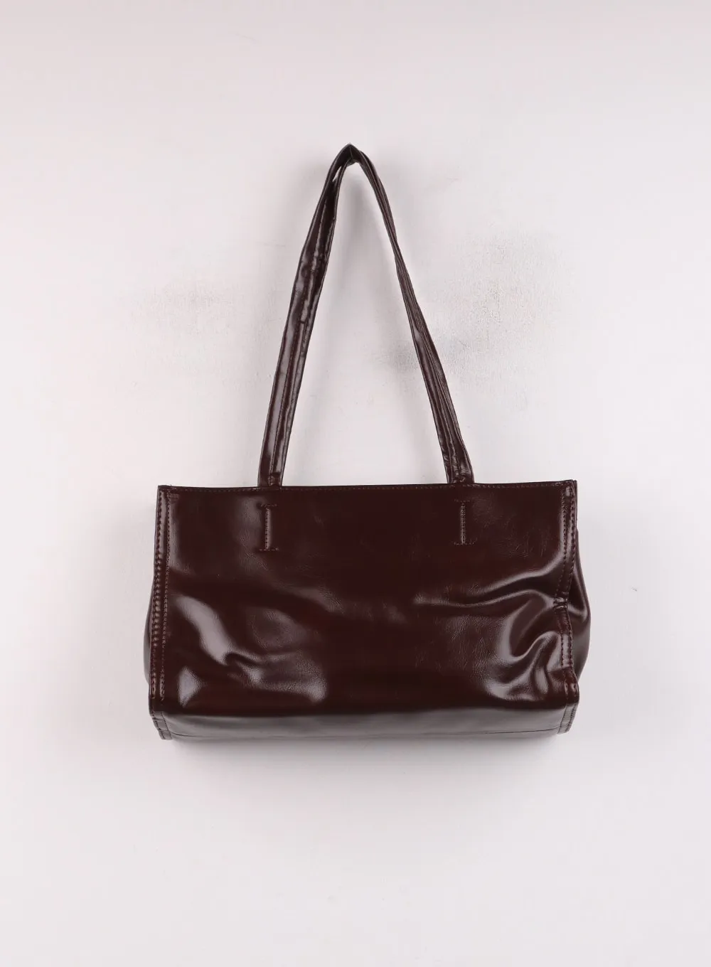 Basic Faux Leather Tote Bag IJ419 sold by Lewkin product image thumbnail 5