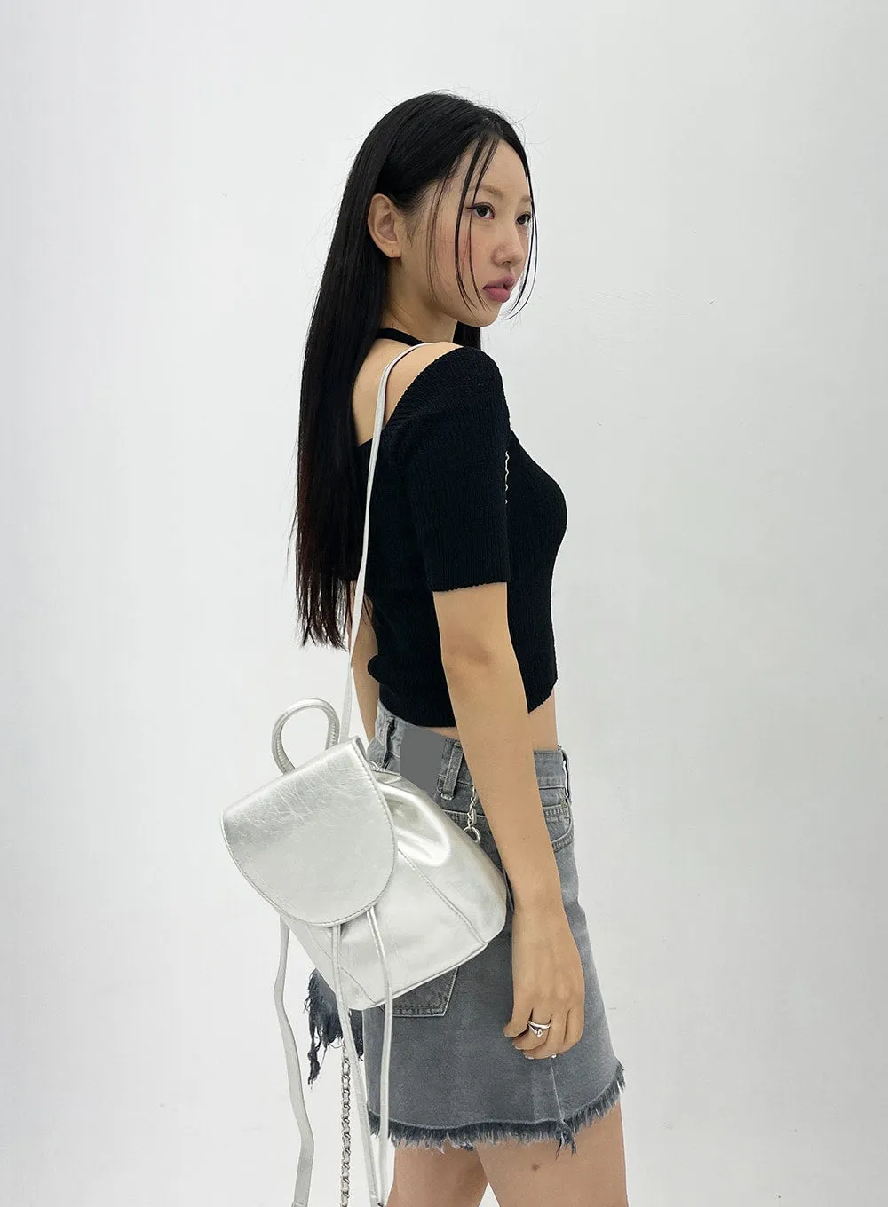 Chain Mini Backpack CL303 sold by Lewkin product image thumbnail 3