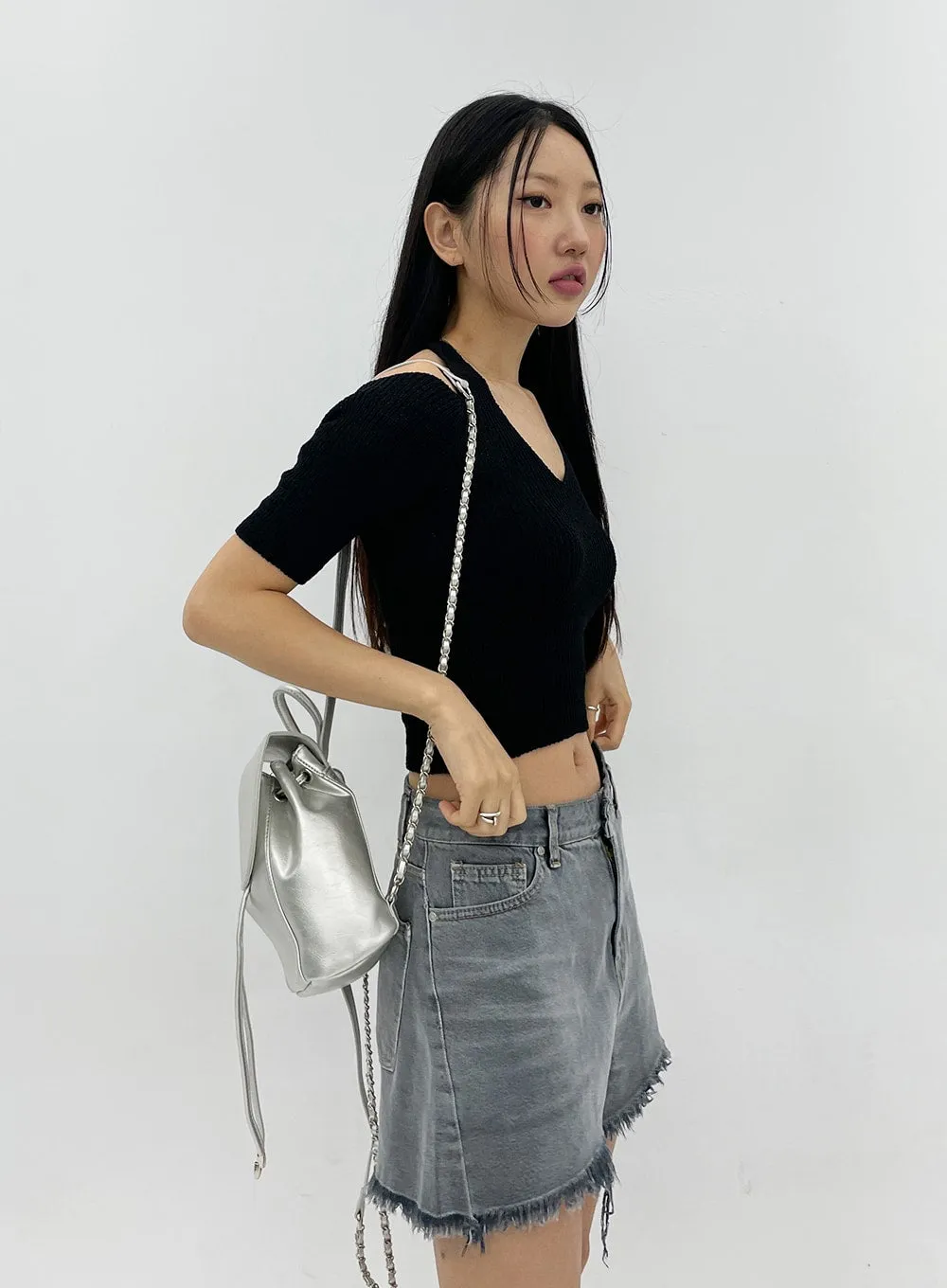 Chain Mini Backpack CL303 sold by Lewkin product image thumbnail 5