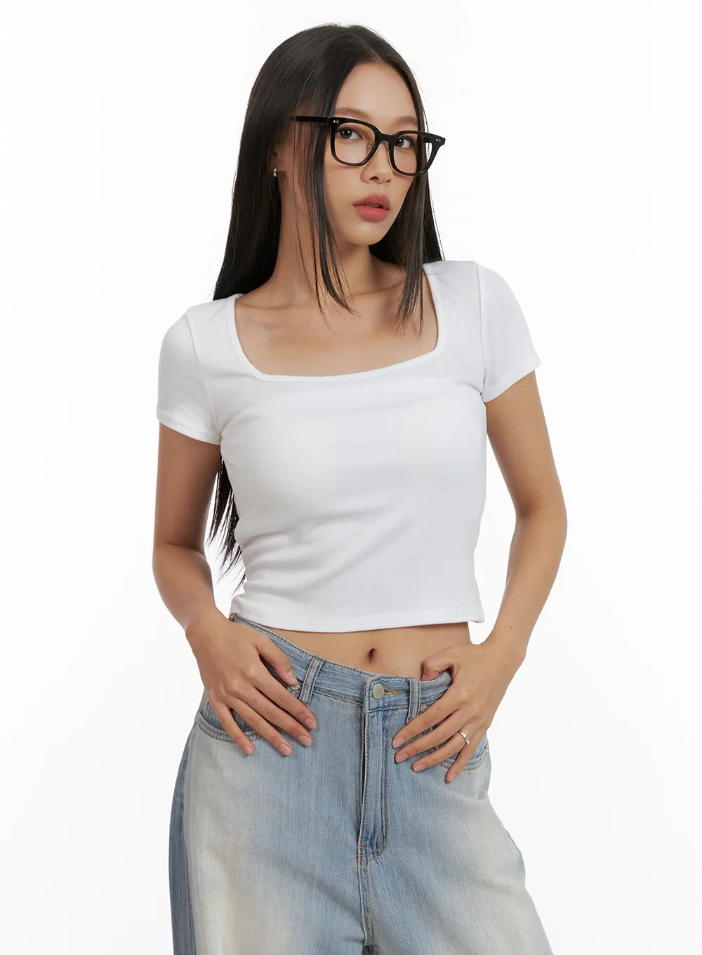 Backless Square Neck Top CU414 sold by Lewkin