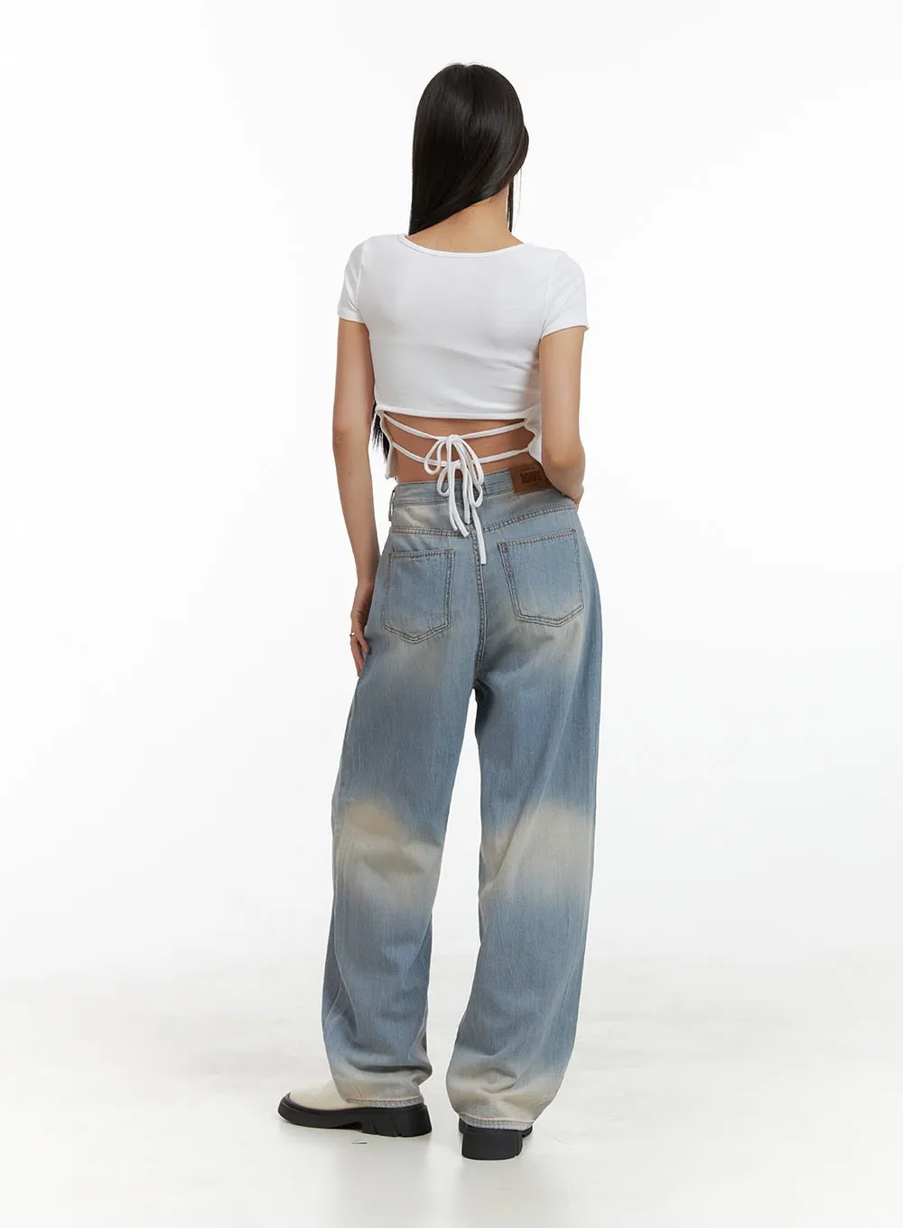 Backless Square Neck Top CU414 sold by Lewkin product image thumbnail 4