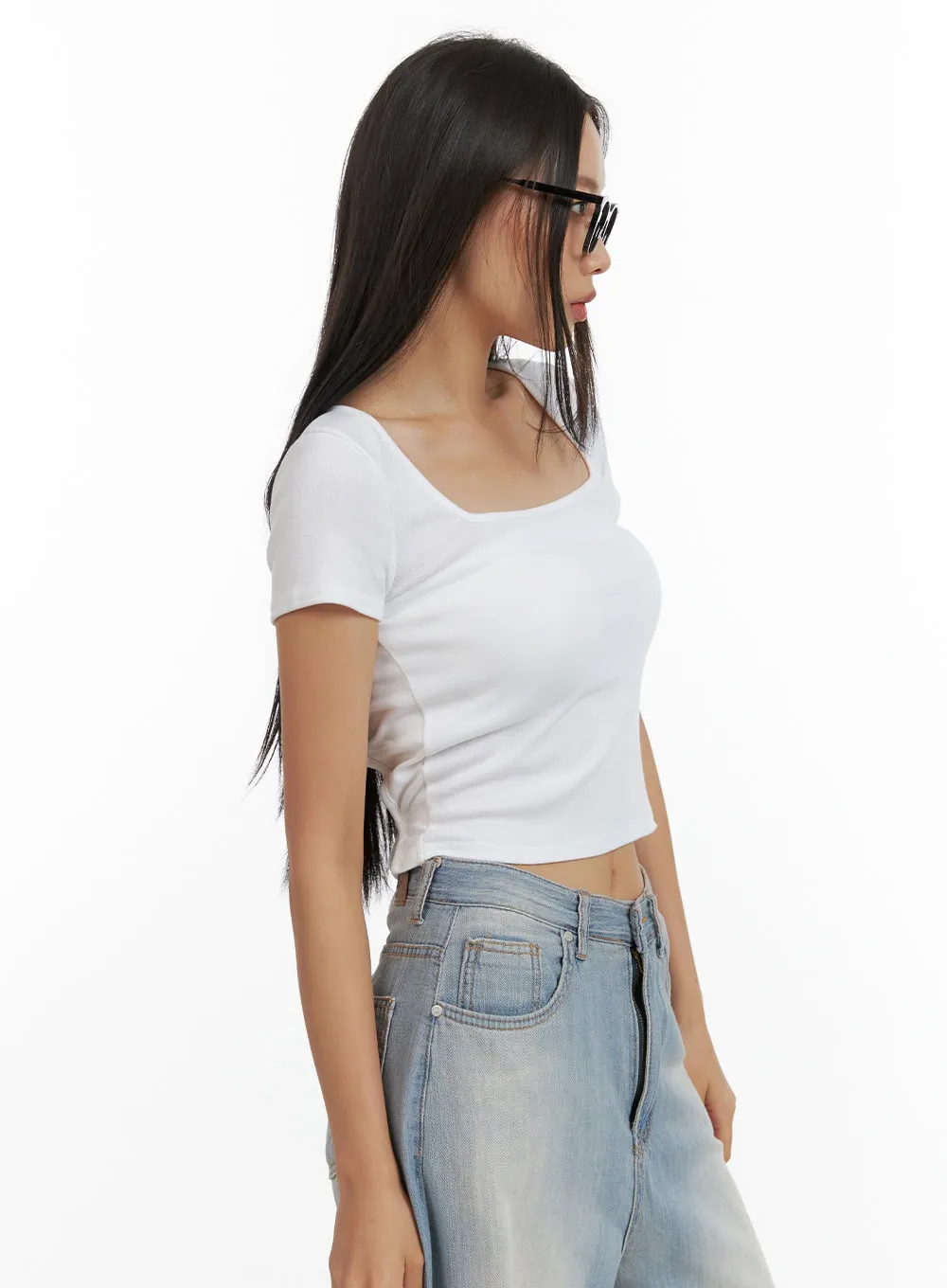 Backless Square Neck Top CU414 sold by Lewkin product image thumbnail 5