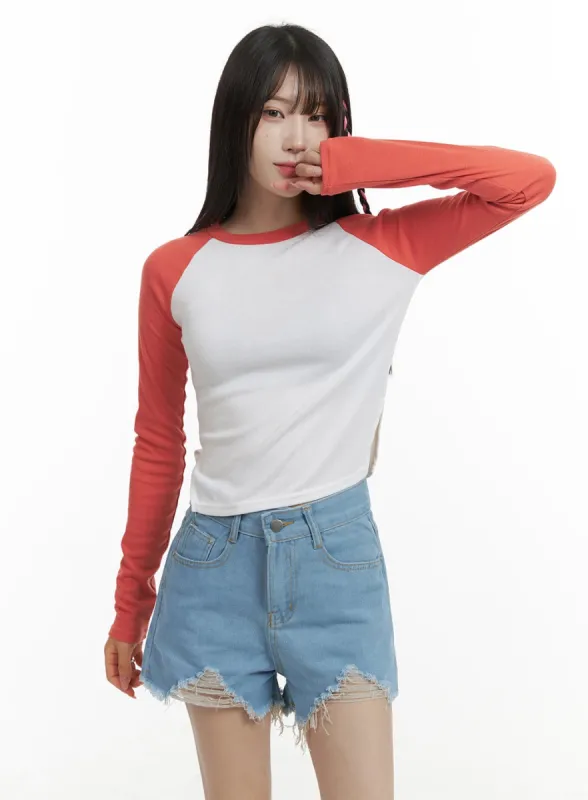 Raglan Sleeve Slim Top OA425 sold by Lewkin