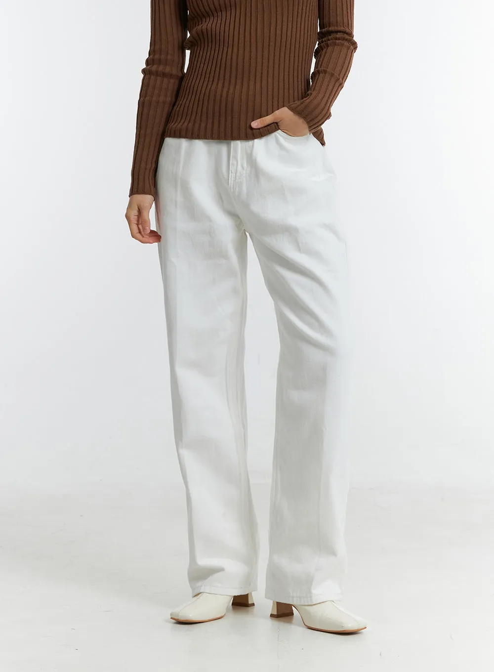 Mid-Waist Plush Wide Cotton Pants OD315 sold by Lewkin product image thumbnail 2