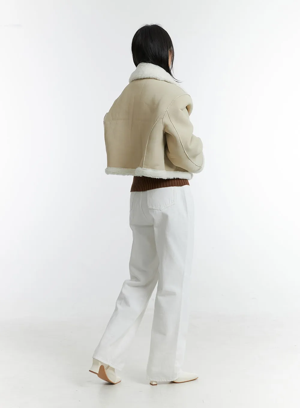 Mid-Waist Plush Wide Cotton Pants OD315 sold by Lewkin product image thumbnail 5