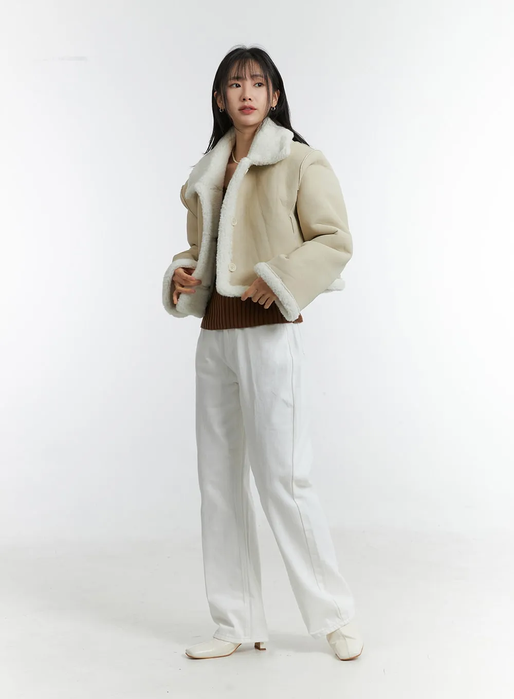 Mid-Waist Plush Wide Cotton Pants OD315 sold by Lewkin product image thumbnail 4