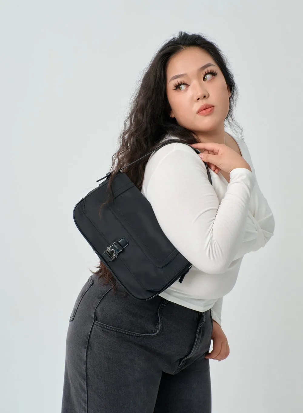 Plus V-Neck Twisted Bust T-Shirt IN16 sold by Lewkin product image thumbnail 3