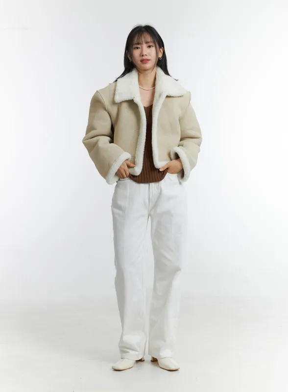 Mid-Waist Plush Wide Cotton Pants OD315 sold by Lewkin