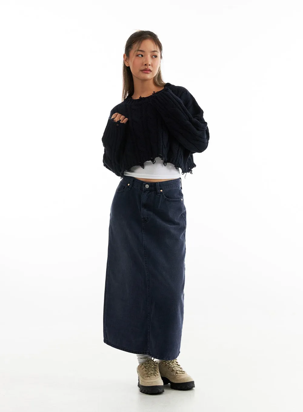 Cotton Bliss Maxi Skirt CO313 sold by Lewkin product image thumbnail 4