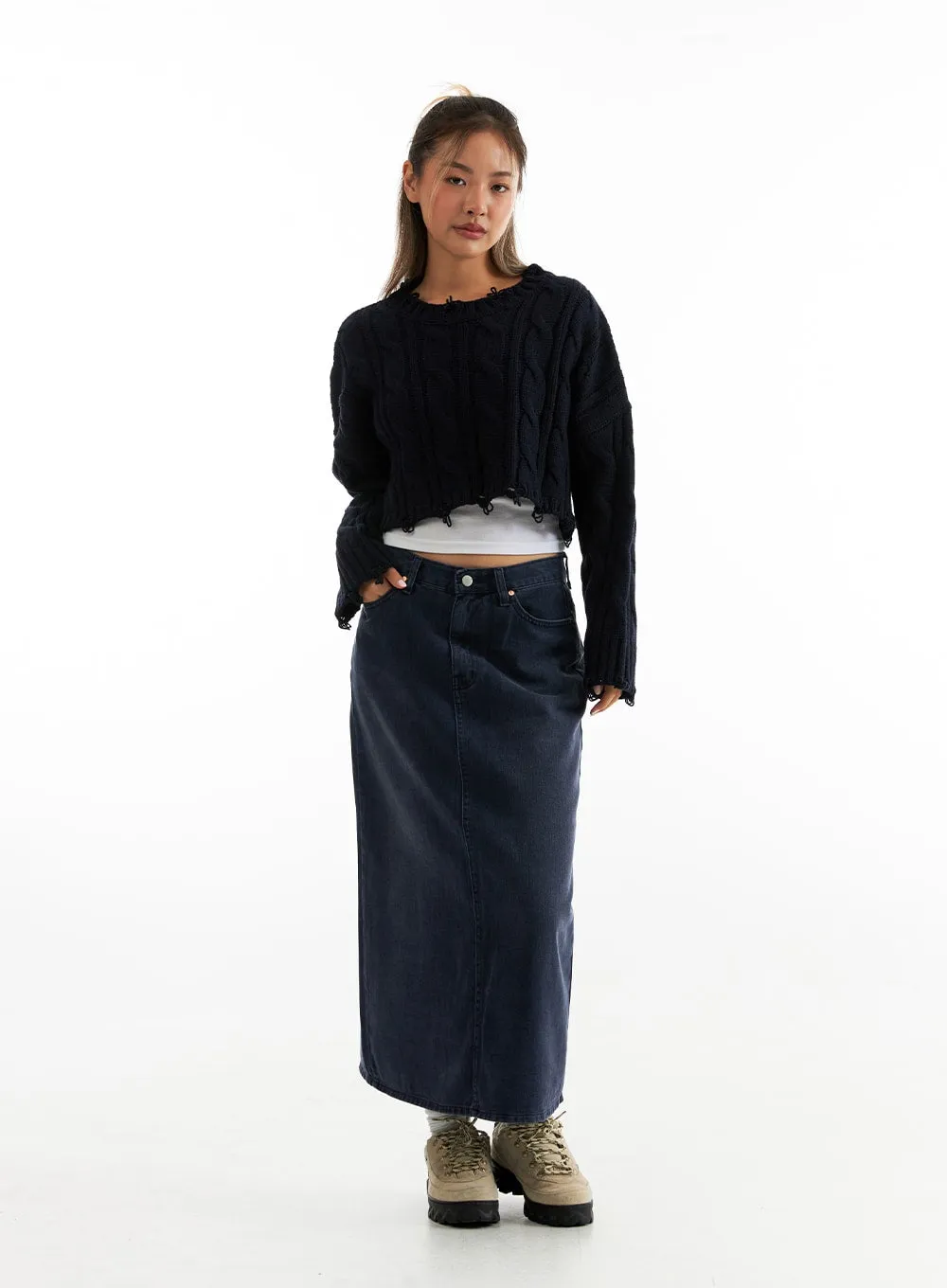 Cotton Bliss Maxi Skirt CO313 sold by Lewkin product image thumbnail 3