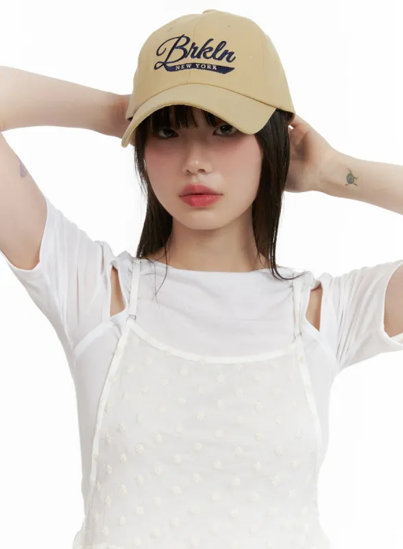 Embroidered Lettering Cap CY428 sold by Lewkin