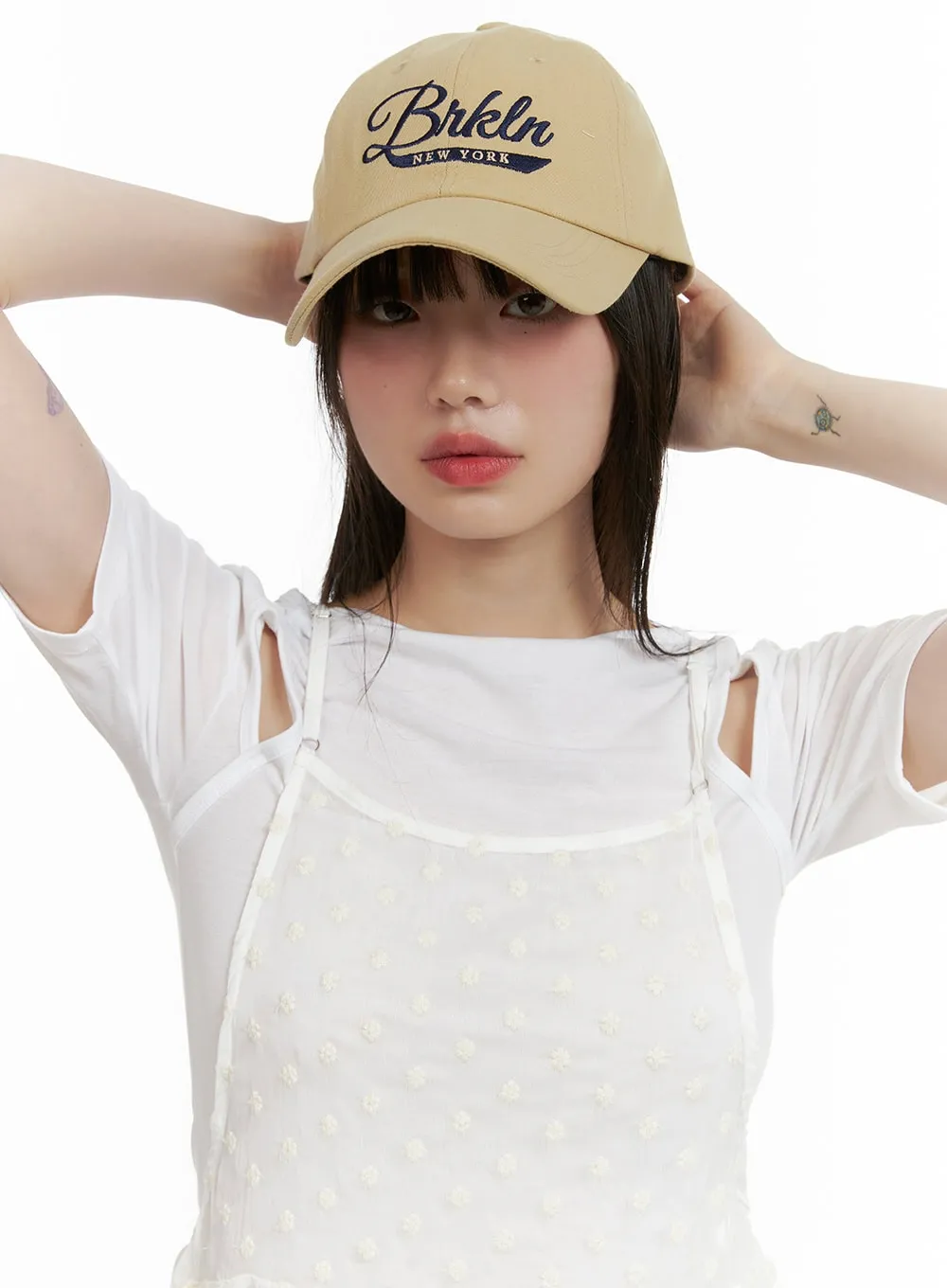 Embroidered Lettering Cap CY428 sold by Lewkin