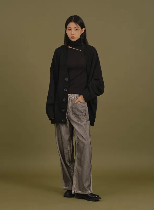 Coated Wide Leg Pants sold by Lewkin