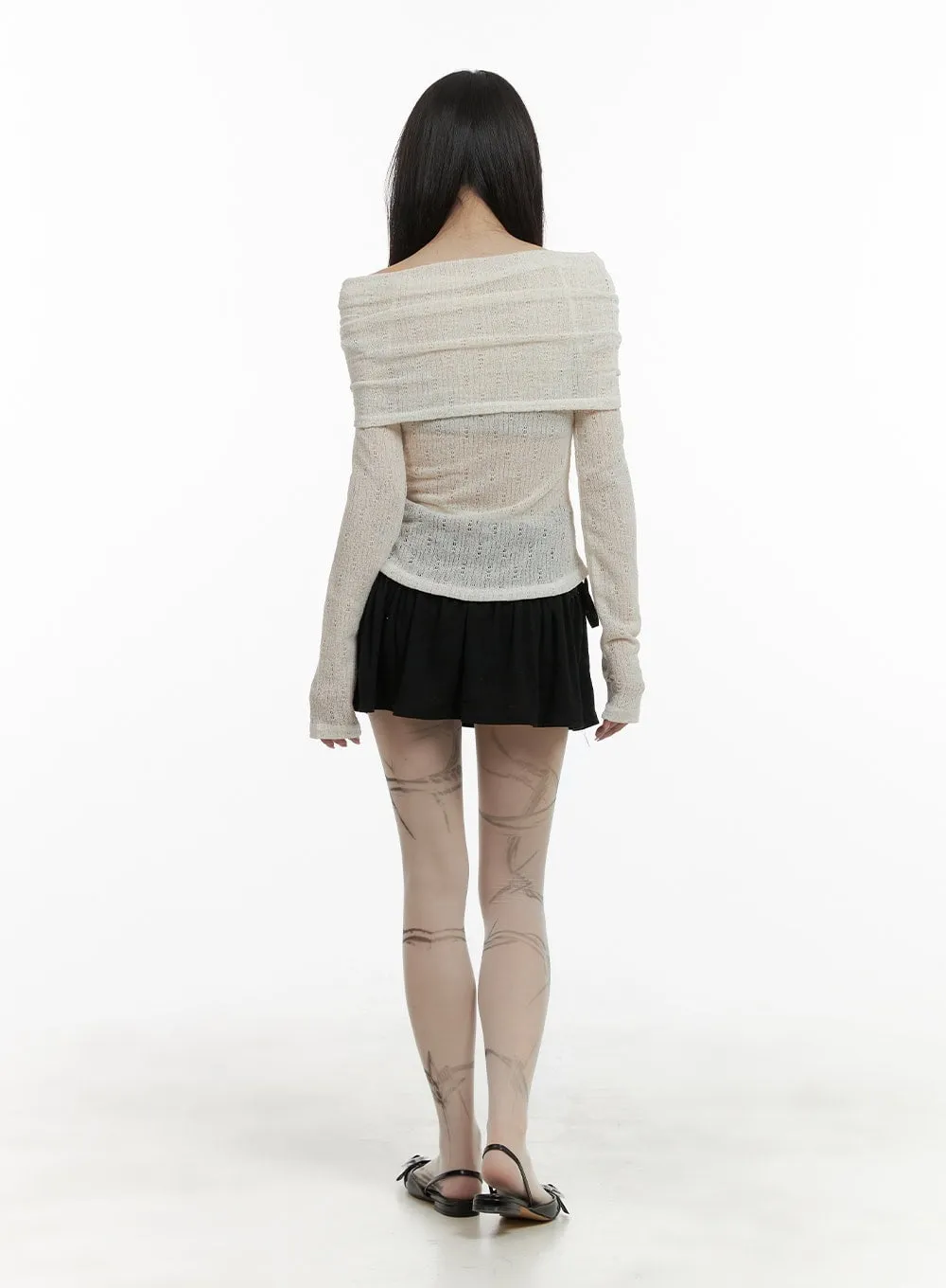Side Ribbon Ruched Mini Skirt CA426 sold by Lewkin product image thumbnail 2