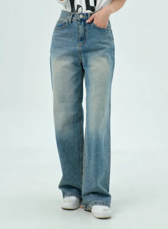 Ripped Hem Jeans BY316 sold by Lewkin
