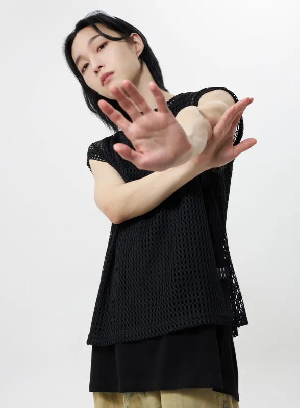 Open Stitch Vest Unisex CY322 sold by Lewkin