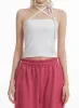 Solid Halter Bowknot Cami Top IF408 sold by Lewkin