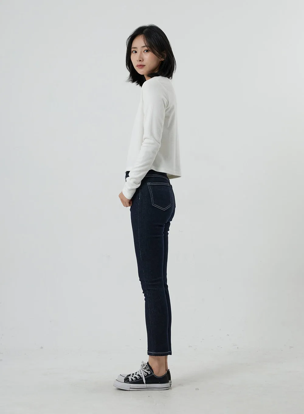 Long Sleeve Cropped Top OD09 sold by Lewkin product image thumbnail 3