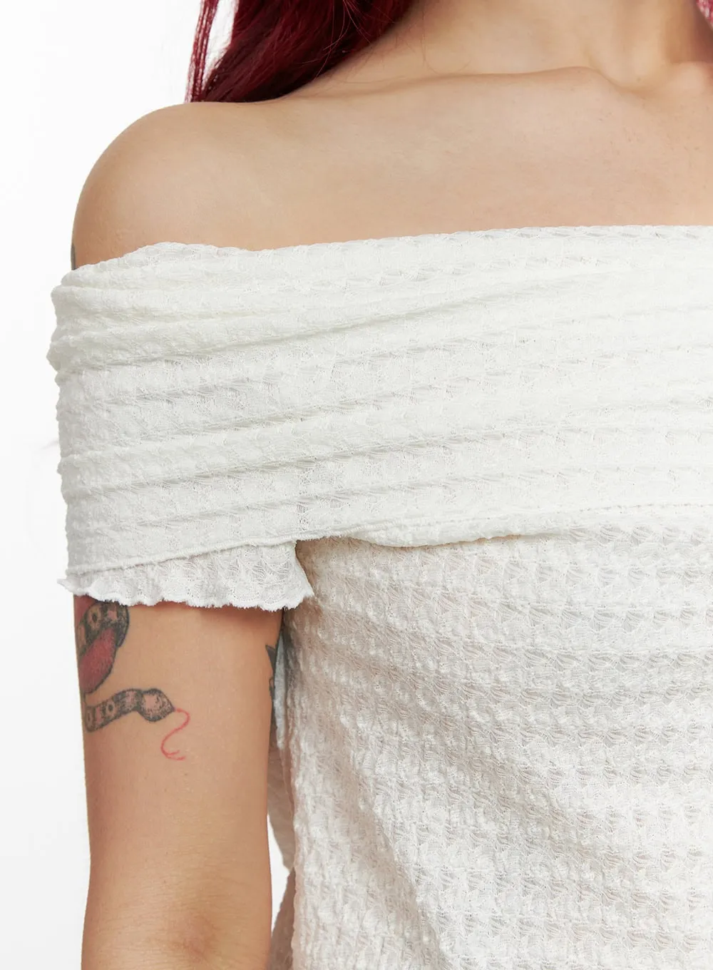 Lace Harmony Off Shoulder Top CY430 sold by Lewkin product image thumbnail 3