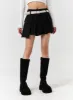 One-Pocket Solid Mid-Waist Pleated Mini Skirt CD322 sold by Lewkin