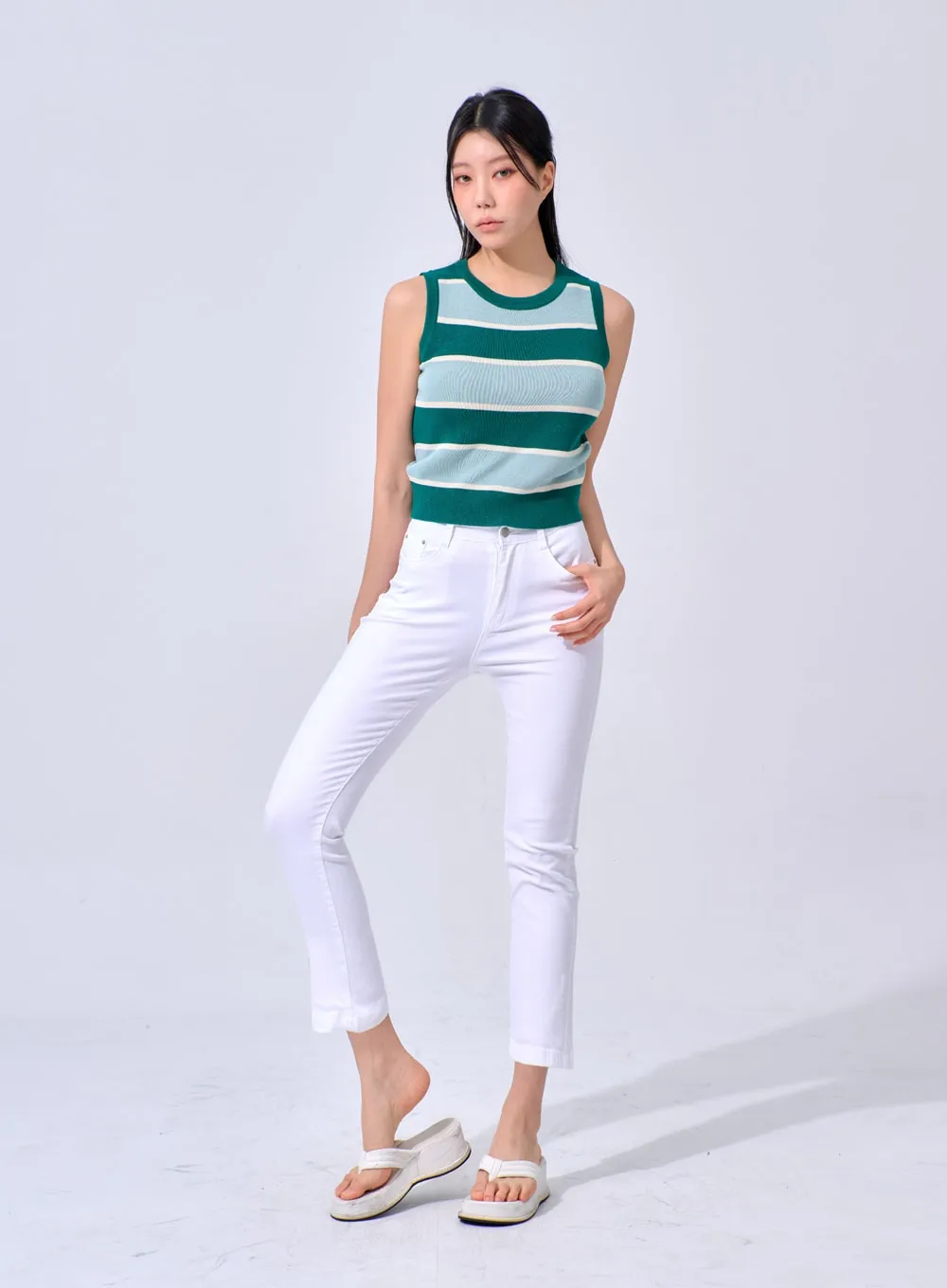 Ankle Cotton Pants IA324 sold by Lewkin product image thumbnail 3