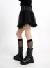 Mesh Ruffle Hem Mini Skirt CM415 sold by Lewkin