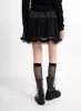 Mesh Ruffle Hem Mini Skirt CM415 sold by Lewkin